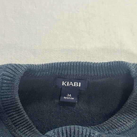 Kiaba - Navy Knit Crewneck Sweater for Kids - Picture 2 of 3